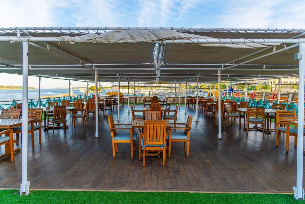 Sun deck of the Sonesta Moon Goddess Nile Cruise Ship Nile cruise